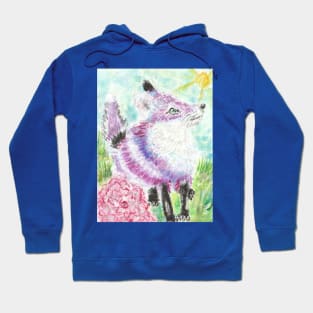 Purple fox art Hoodie